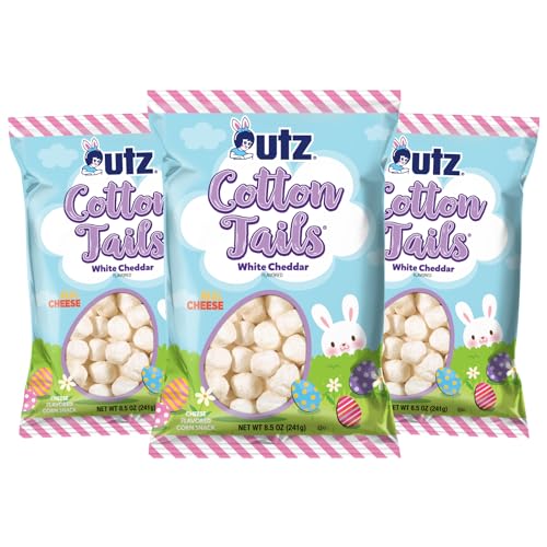 Utz Cotton Tails, White Cheddar Cheese Balls 8.5 oz. (Pack of 3)