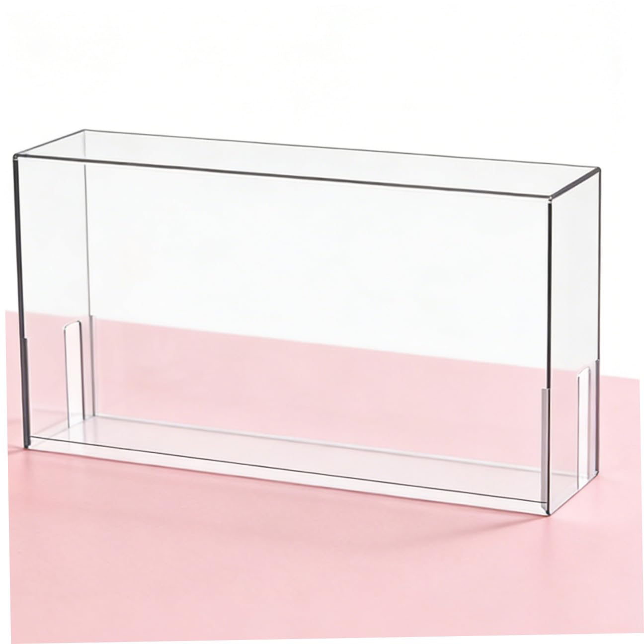 Caja de Protección Acrílica Transparente para Consola de Juegos Switch OLED, Funda Antipolvo Aberturas para Cables y Almacenamiento en Mesa de Juego