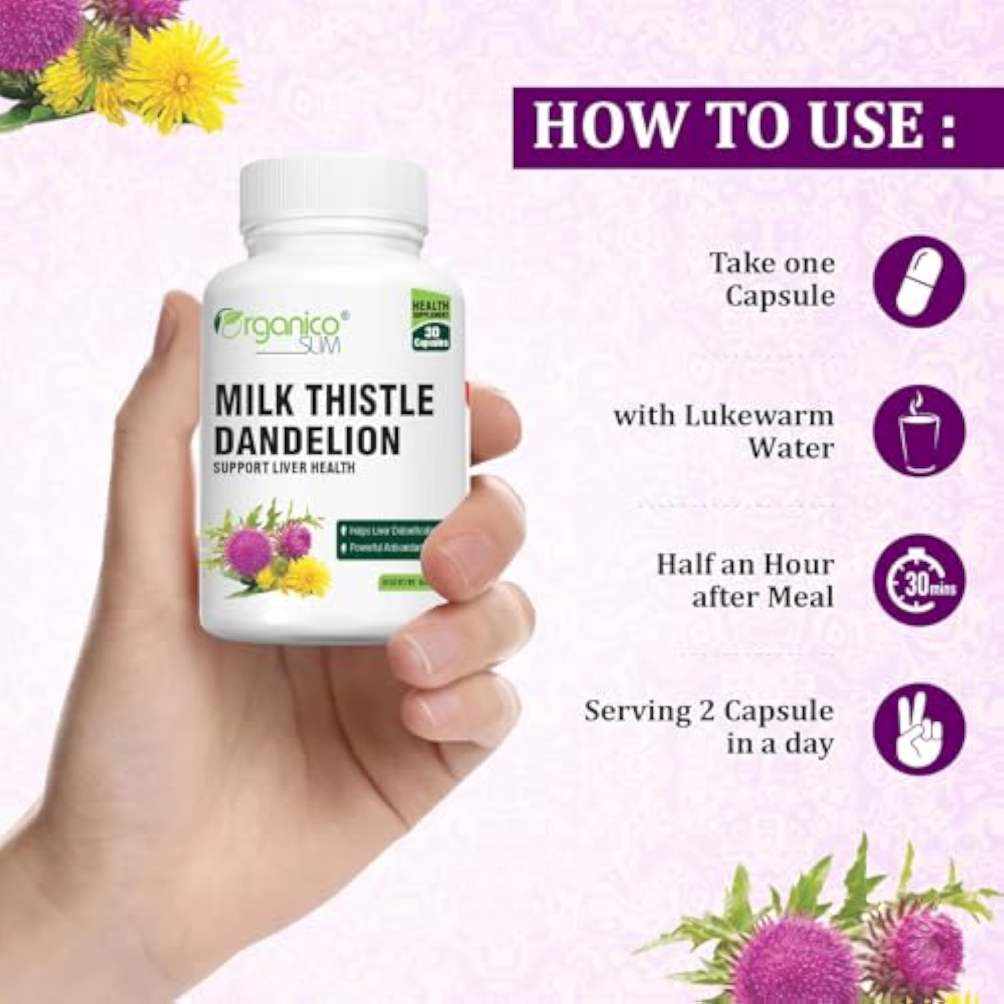 Milk Thistle Liver Detox Supplement with Antioxidants