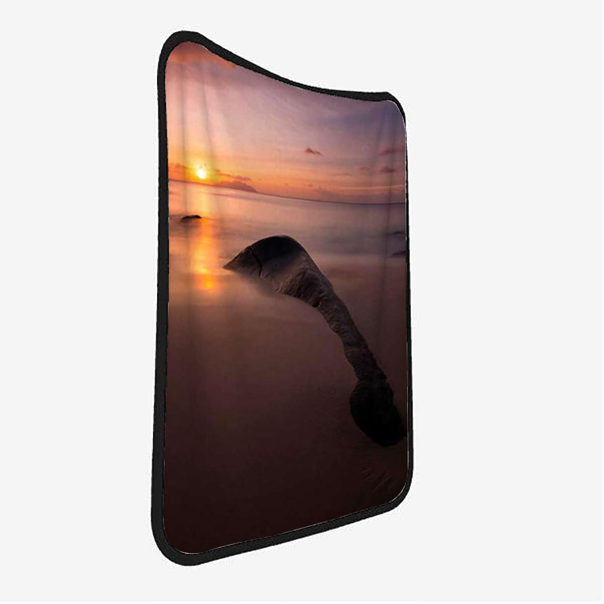 SARMSXDouble Sided Fabric Flannel Throw Blanket Ocean Seychelles Lightweight Cozy Plush Blanket for Sofa Couch Living Room 40"X50" 2 Ply Fabric Blanket