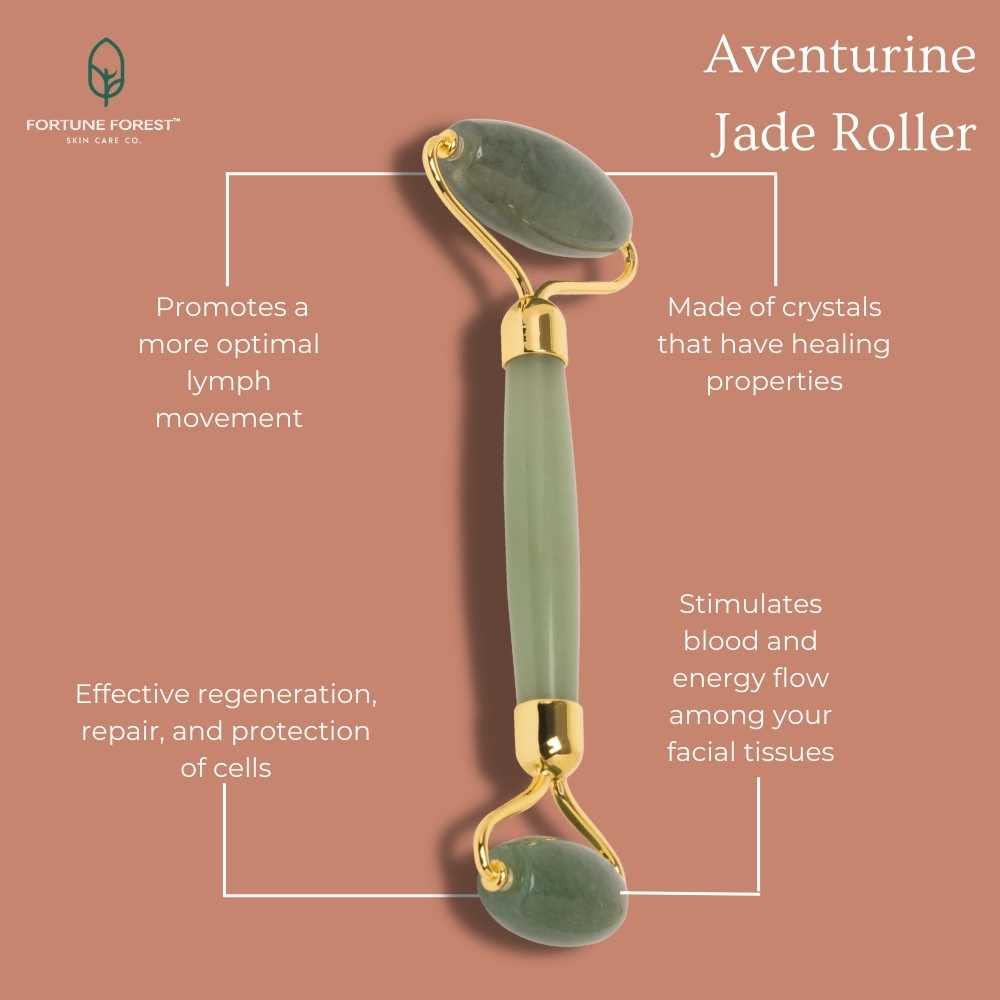 FORTUNE FOREST Roller Massager Natural Amethyst Quartz Facial Roller Massage Jade Stone (Green, Aventurine Jade Roller) (B09SD65P78) Amazon Price History, Amazon Price Tracker