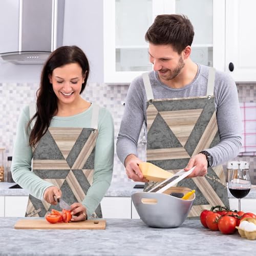 Tablier de cuisine professionnel à motif bois texturé pour restaurant - 6
