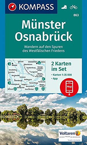 Télécharger Münster, Osnabrück 1:35 000: 2 Wanderkarten 1:35000 im Set inklusive Karte zur offline Verwendung Francais PDF