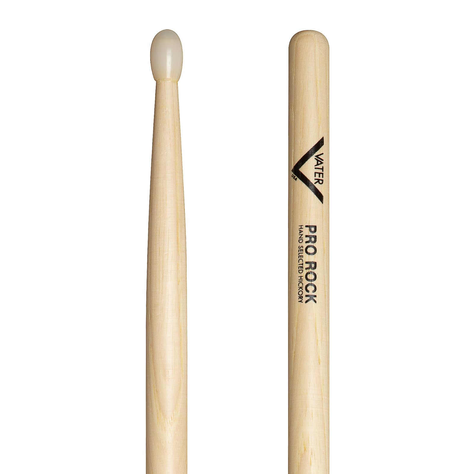 Vater - Pro Rock (Nylon Tip) American Hickory Drumsticks - VHPRN