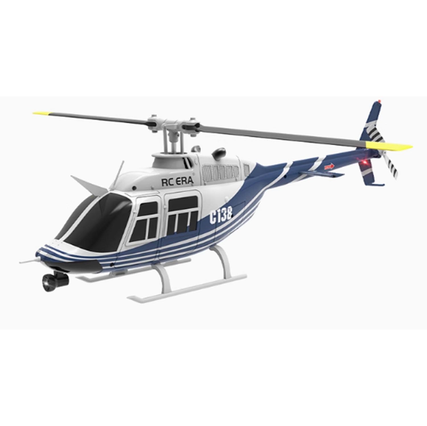 1/33 C138 RC Helicóptero de simulación modelo Bell206 6Ch Radio Control Stunt Avión 6 ejes Giroscopio Batería Adultos Regalos Juguete