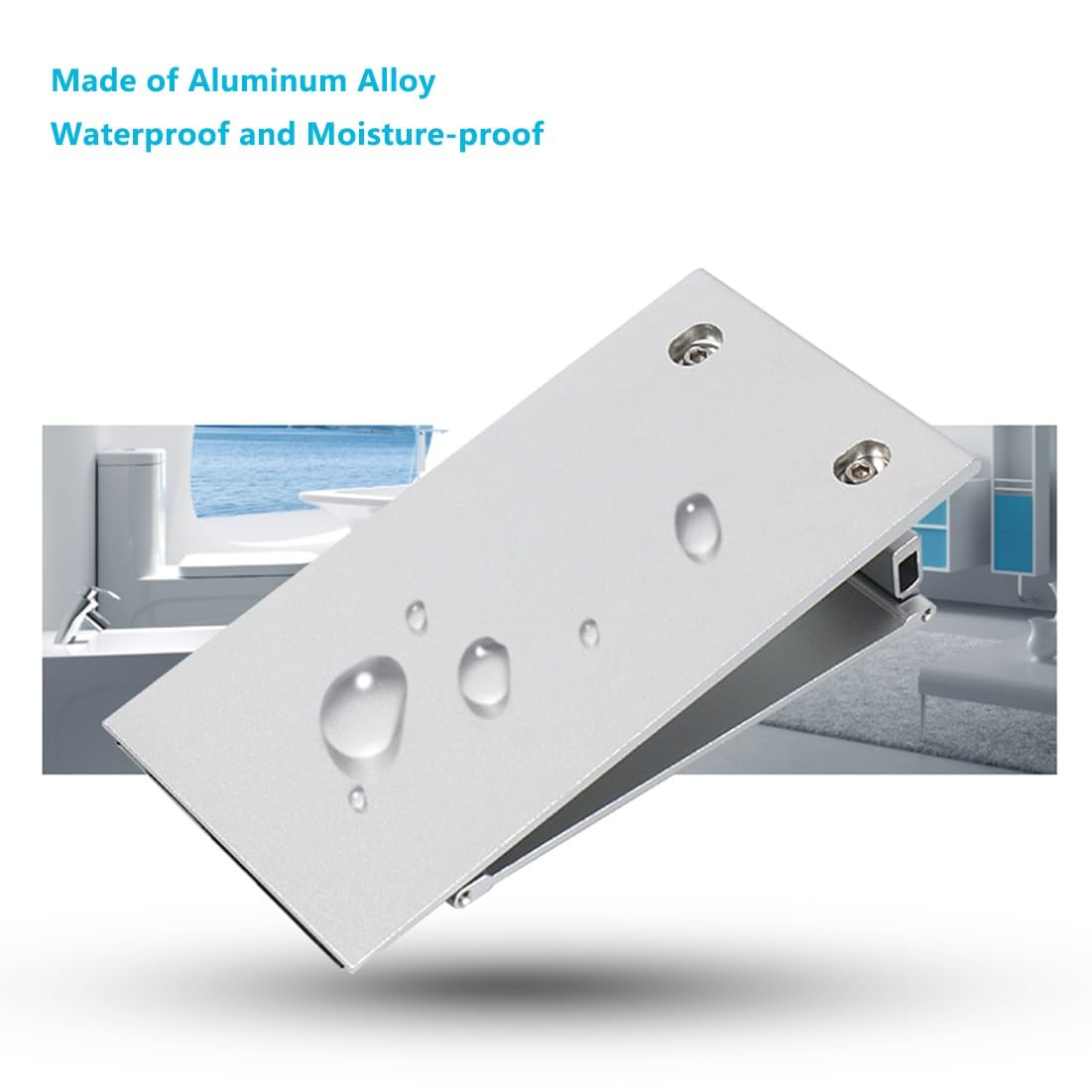 Rampa de Aluminio para Umbral, Rampa Portátil para Silla de Ruedas, Rampa Antideslizante para Minusválidos de Altura Ajustable para Escaleras de Casa, Baño, Cocina