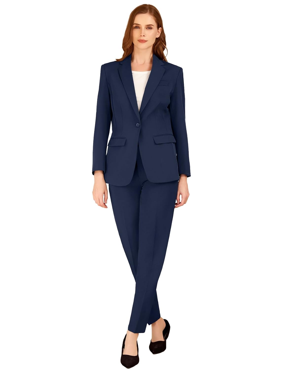 Womens Suit 2 Piece Slim Fit Outfits Suits Professional Blazer with Pants Dressy Casual Suiting Business Office Sets