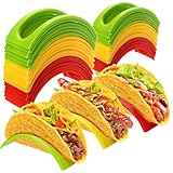 thirei Taco Halter Ständer, 60 Stück Taco Halter, Taco Schalen, Hartplastik Taco Shell Halter Rack, Taco Ständer, Für Restaurant, Zuhause