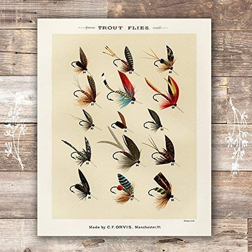 Vintage Fly Fishing Art Prints (Set of 4) - Unframed - 8x10 - Thumbnail 4