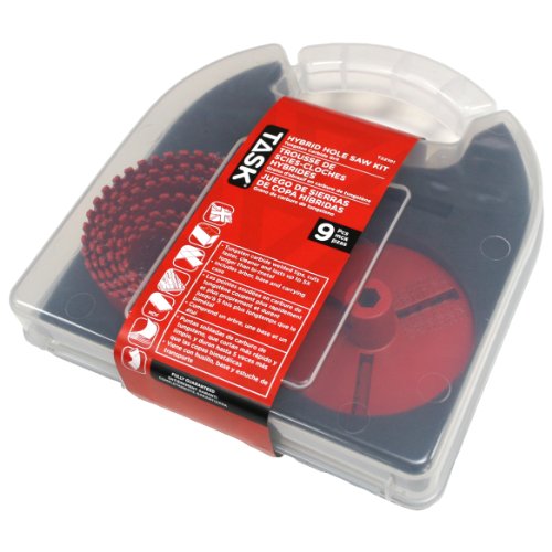 Featured Product Task T22101 9-Piece Hybrid Tungsten Carbide Hole Saw Kit