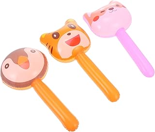 HONMEET 12pcs Cartoon Inflatable Hammer Jungle Animals Animals Toys Toyss Cheer Stick Inflatable Zoo Animals Cheerleaders Hammer Inflatable Animals Inflatable Animals Stick Blow up Animals