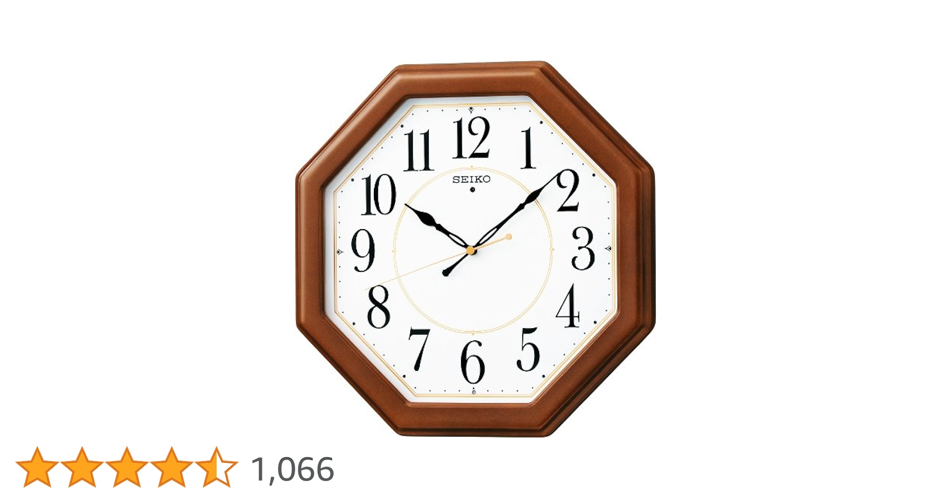 セイコークロック(Seiko Clock) 掛け時計 電波 アナログ 八角型 木 セイコークロック 掛け時計 電波 アナログ 四角型 木枠 茶木地