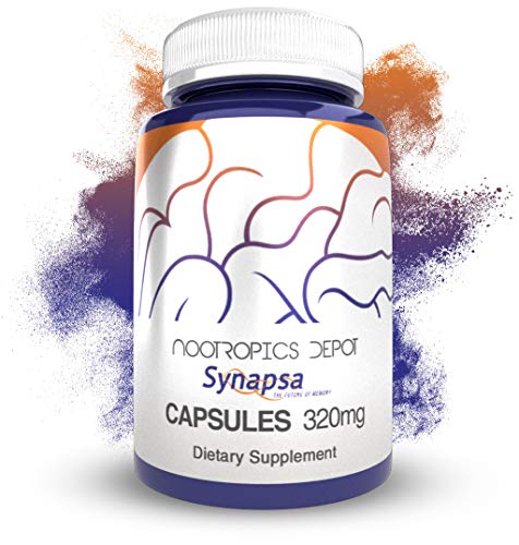 Nootropics Depot Synapsa Bacopa Monnieri Capsules | 320mg | 60 Count | Whole Plant Extract | Ayurveda Supplement | Adaptogen Herb | to Enhance Learning Memory & Mental Performance