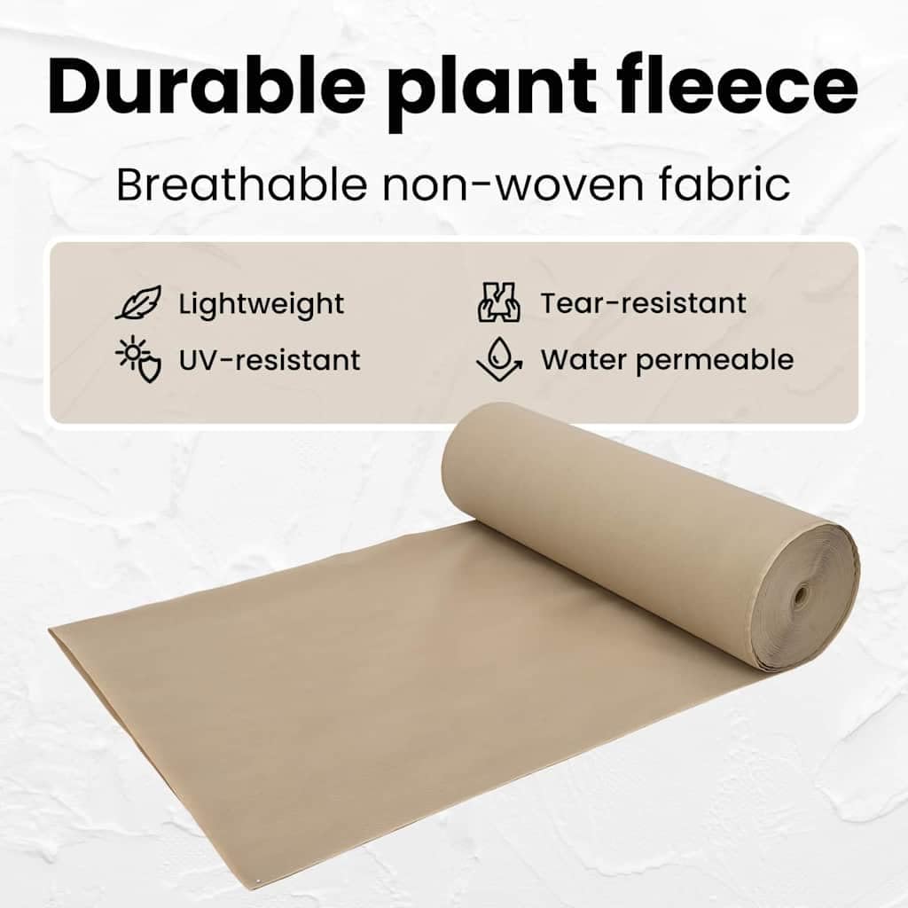 vidaXL Winterschutz fur Pflanzen Beige 100 x 1,6 m Vliesstoff
