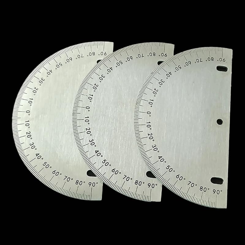 1 Piece Semicircular Dial Stainless Steel Angle Dial 180 Degree Protractor Round Accessories 100MM 200MM Measurement Tools (100X3.5X2MM)