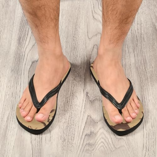 Mens Flip Flops Brown HorseSandal Flip Flops for Women Summer Beach Slipper 214B27203