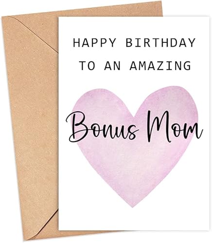 Tarjeta de felicitación de cumpleaños – Feliz cumpleaños a una mamá increíble – rosa y blanco – Impresión moderna de letras – 5 x 7 pulgadas