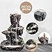 SPACEKEEPER Waterfall Monk Incense Burner Mountain Tower Incense Holders with 120 Backflow Incense Cones + 30 Incense Stick for Home Office Yoga Aromatcherapy Ornamen, Stone Brown