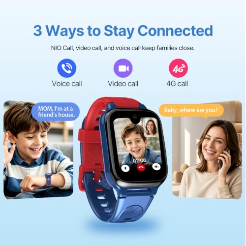 LAGENIO K9 Smart Watch for Kids with GPS Tracker, AI Voice & Video Call,1.78" AMOLED, 4G Smartwatch with SOS, Parental Controls, School Mode, IP68 Waterproof Kids Smartwatch for Teens Ages 3 and Up — view 4