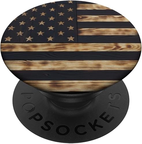 Bandera de Estados Unidos con diseño de bandera de Estados Unidos de América y grano de madera PopSockets Grip y Stand para teléfonos y tabletas Bandera de Estados Unidos con diseño de bandera de Estados Unidos de América y grano de madera PopSockets Grip y Stand para teléfonos y tabletas