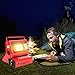 FONDUO Chauffage au Gaz Portable | Chauffage de Camping, 1.3 KW Chauffage au Gaz Butane Extérieur Chaudière à Gaz, pour Camping, Voyage, Pêche, Terrasse (Rouge)
