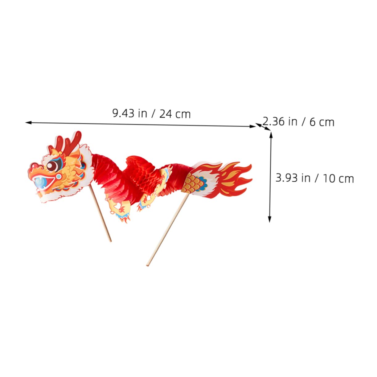 6 Stück Chinesisches Neujahrs-Drachen Bastelset – Papier-Dekoration Zum Selbermachen Für Kinder
