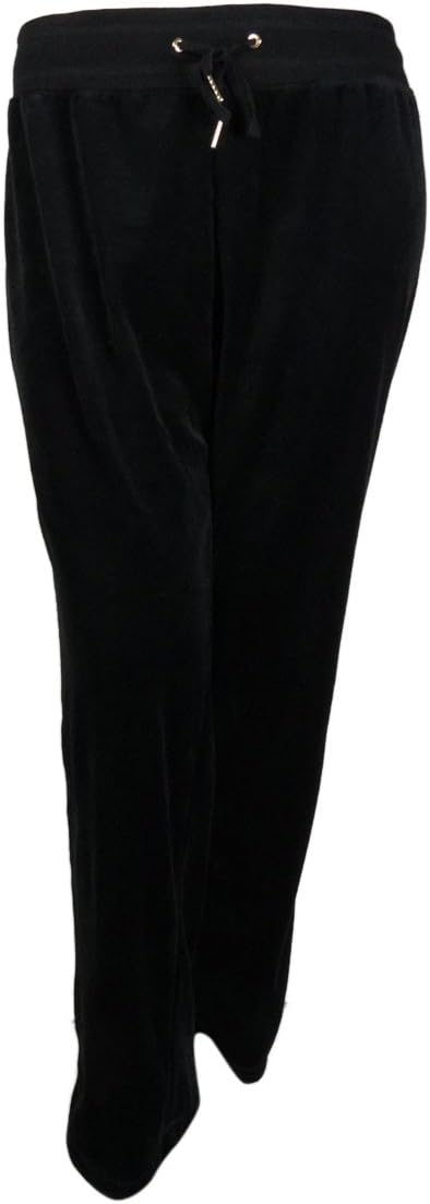 Calvin Klein Women's Velour Drawstring Sweat Pants Plus Size