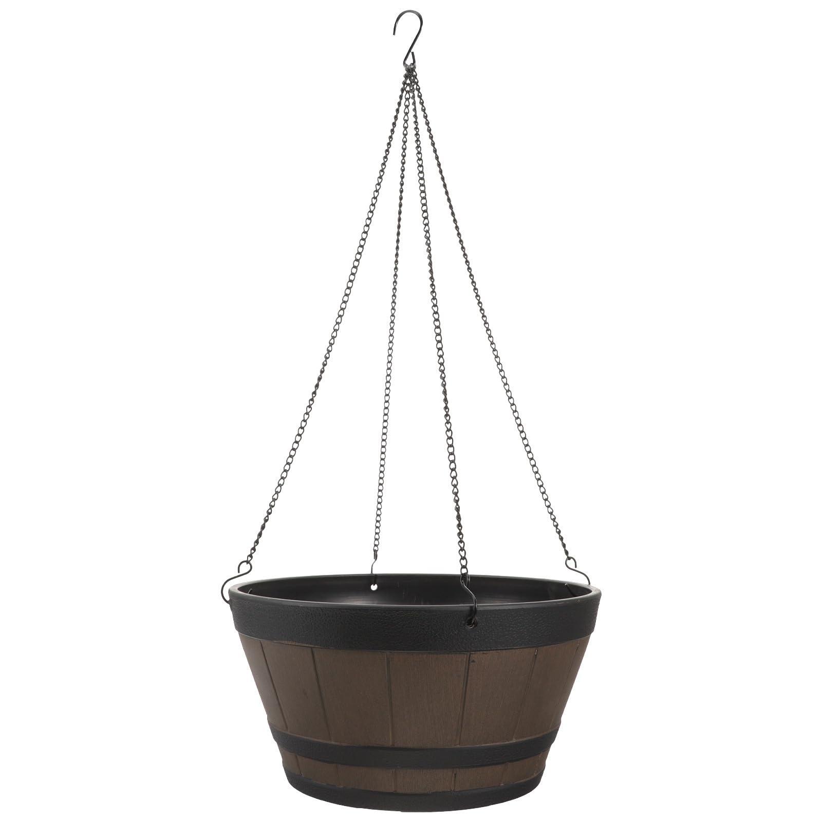 Pot de fleurs résine 30 cm avec crochet résistant pour intérieur extérieur