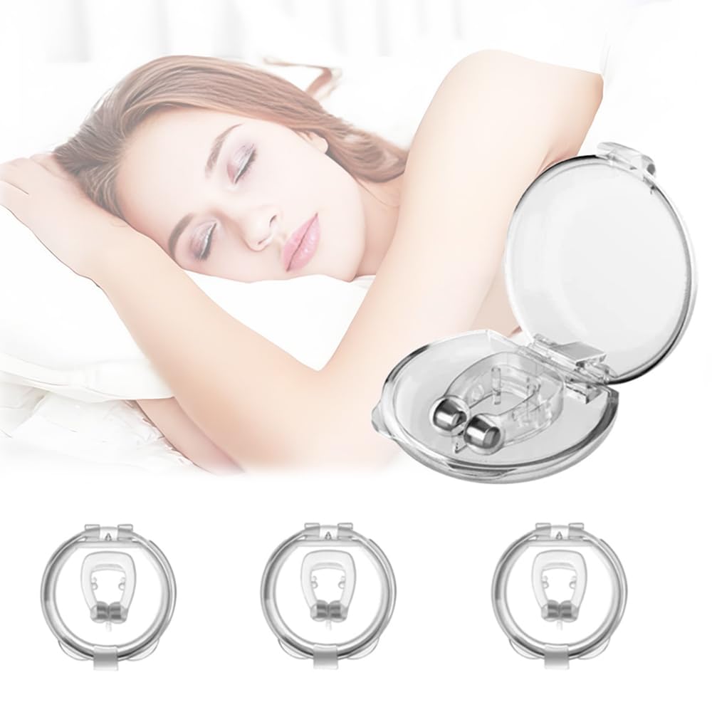 HAUUFENN いびき防止グッズ ノーズクリップ 4個セット 鼻腔拡張 鼻呼吸促進 いびき防止リング 睡眠グッズ 男女兼用 水洗い可 いびき対策グッズ 繰り返し使用可能