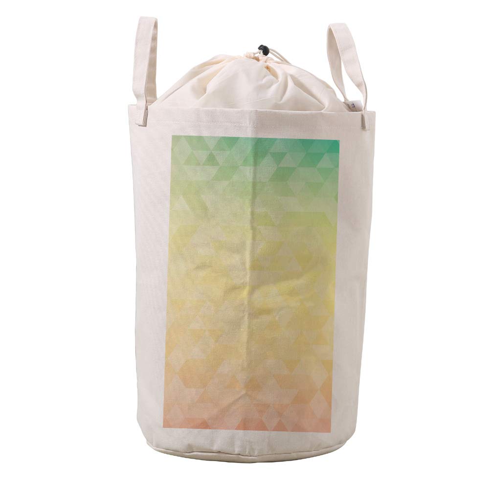 Sac à linge en lin avec cordon et motifs géométriques pour chambre