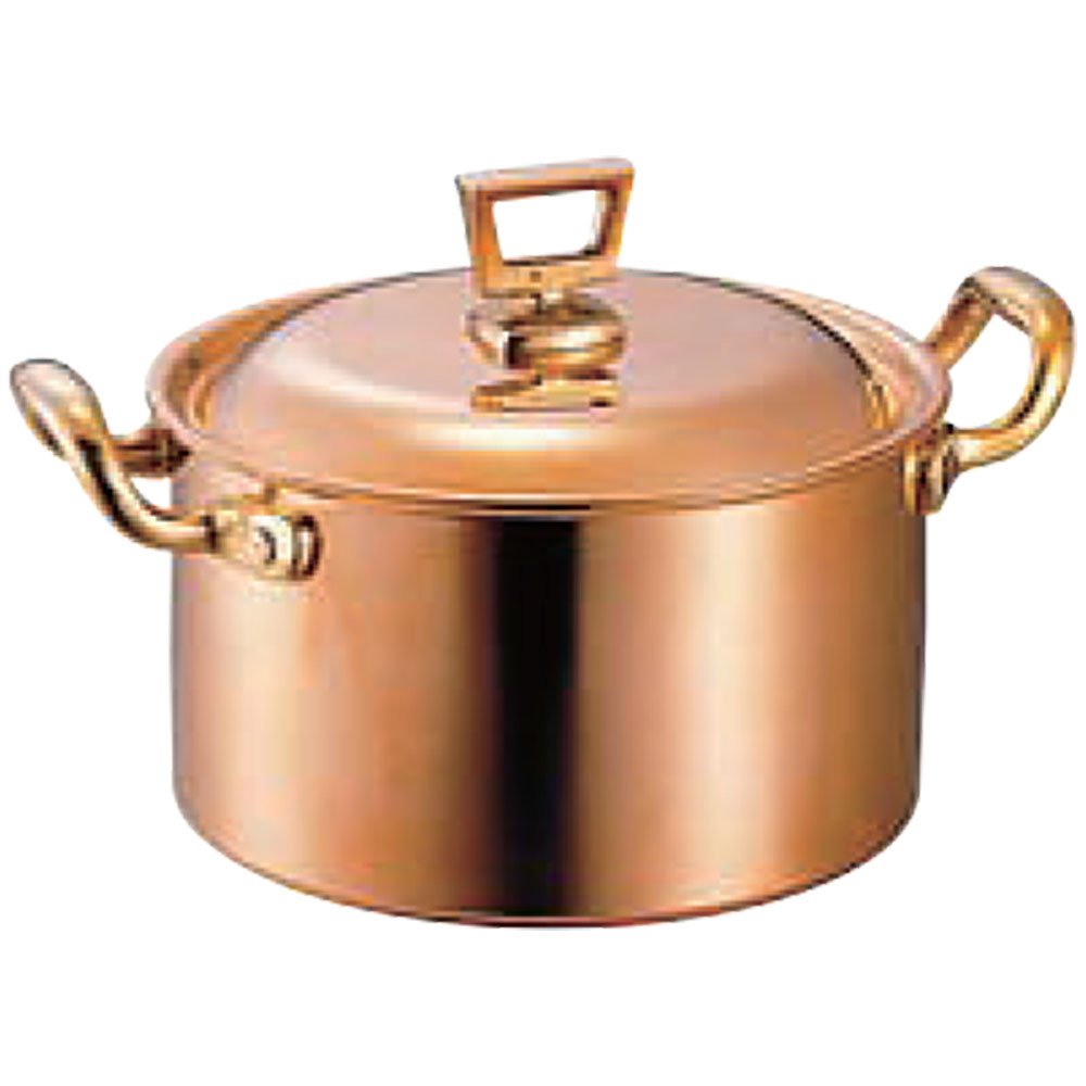 Amazon｜山下工芸 銅両手鍋 深型 蓋付 18cm 04-0199-0801｜両手