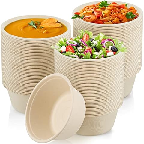 150 Count 40 oz Disposable Paper Bowls Cover