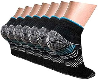 Compression Socks for Women and Men, 7 Pairs Low Cut Plantar Fasciitis Socks