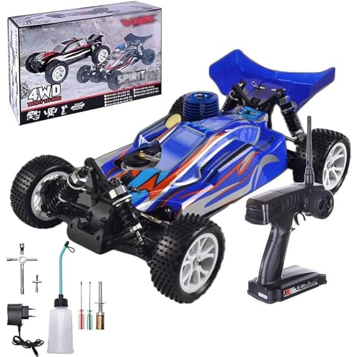 ZLSXAOASP Coche RC Nitro Escala 1/10 70KM/H Vehículo de Control Remoto 2.4G 4WD Motor de Gasolina Drift Crawler Hobby Truck