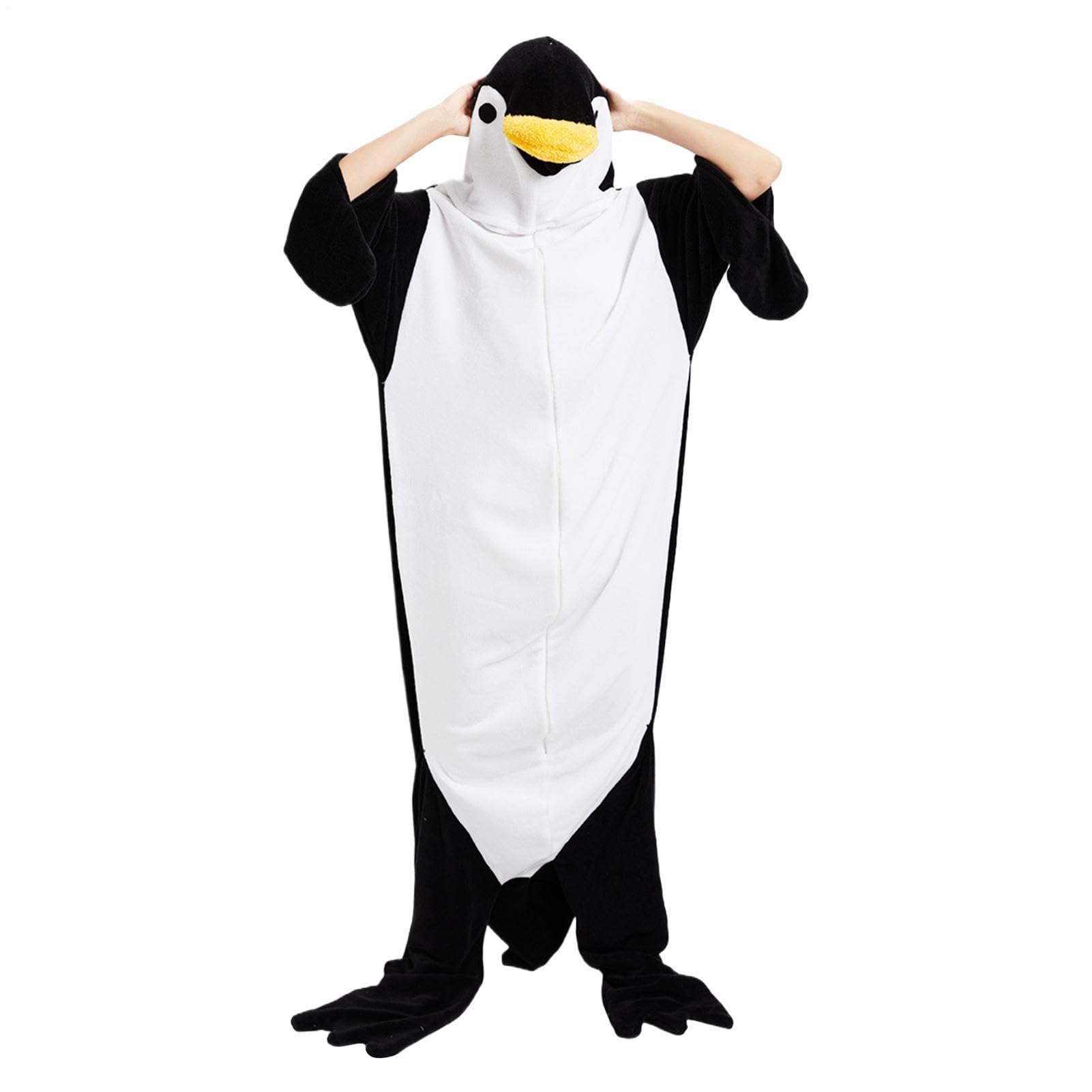 Pingüino Onesie para adultos y mujeres, pijamas de animales, body saco de