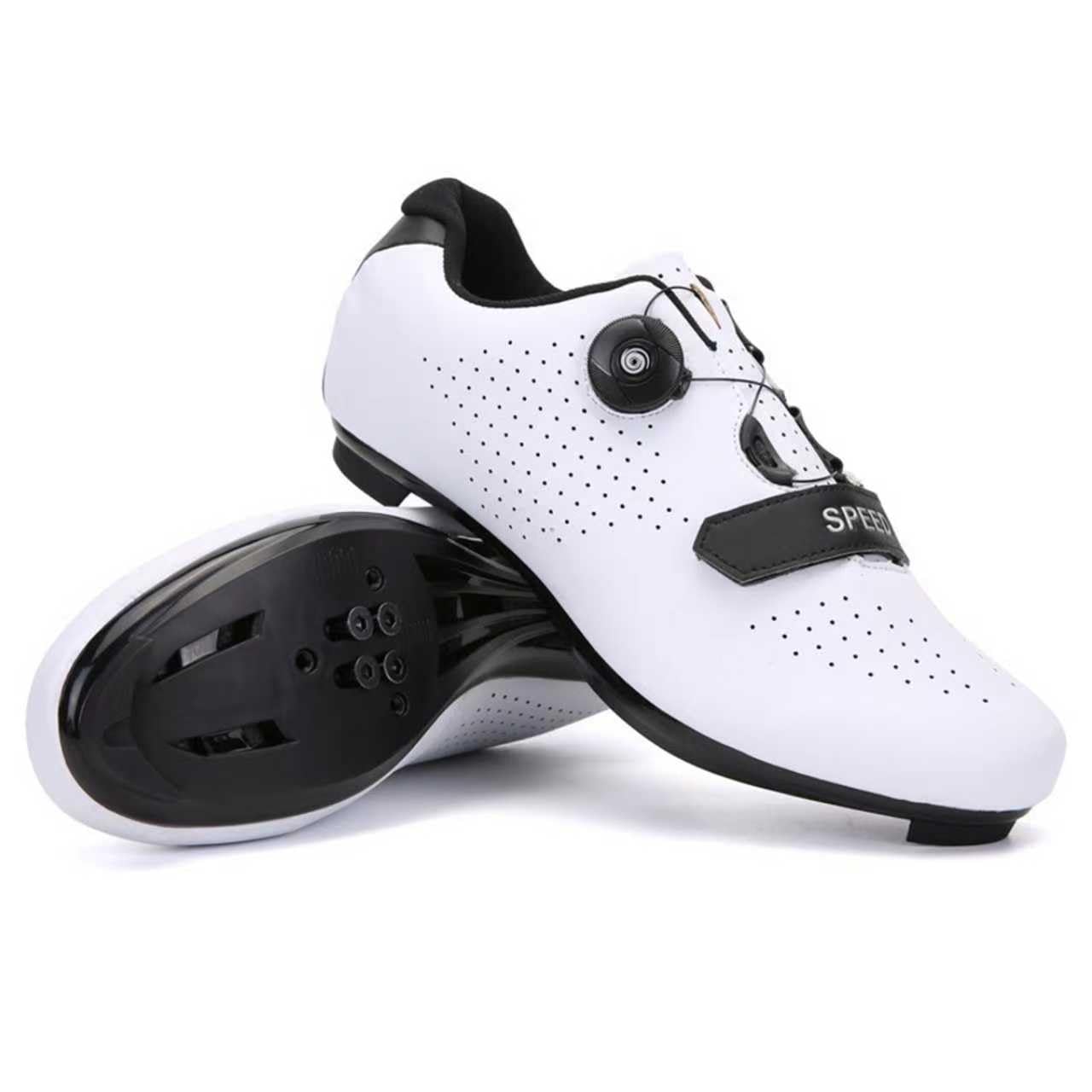 Zapatos Ciclismo Color Sólido, Hombres Mujeres Zapatillas De Bicicleta De Carretera Y MTB, Sneakers Deporte Profesionales para Exteriores Compatibles con Peloton SPD/SPD-SL Y Look