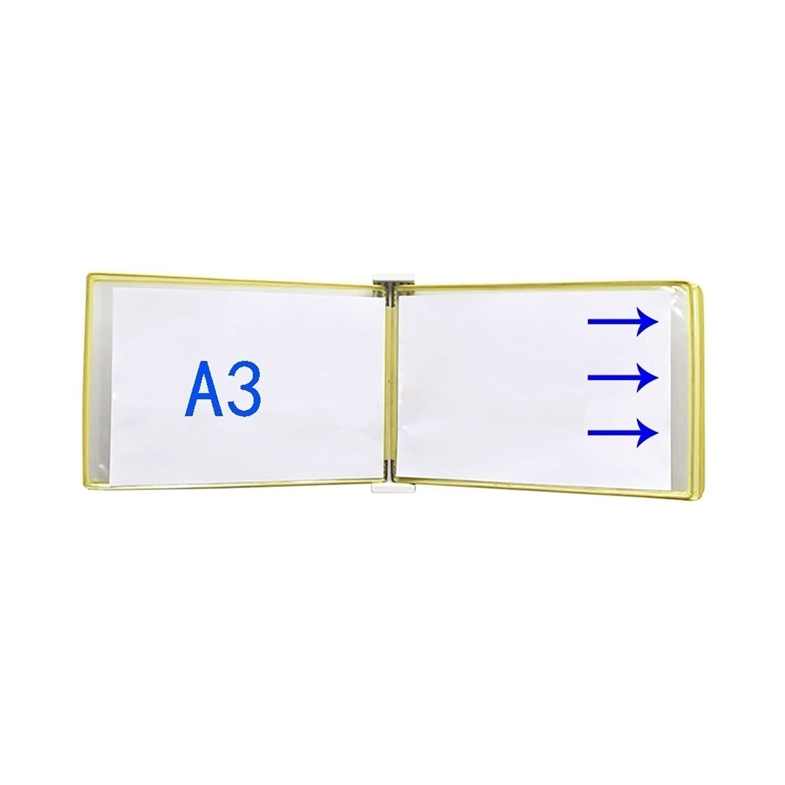 Präsentationsmappe, A3-Wandmappe mit Präsentationsfächern, A3 [16,53 Zoll × 11,69 Zoll], 10 Fächer(Wit)