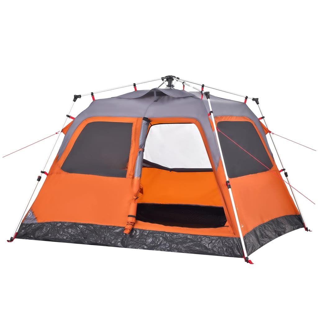 Tenda Familiare 6 Persone Verde Cupola Impermeabile