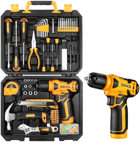 DEKO Caisse a Outil Avec Perceuse Visseuse Multifonction Sans Fil...