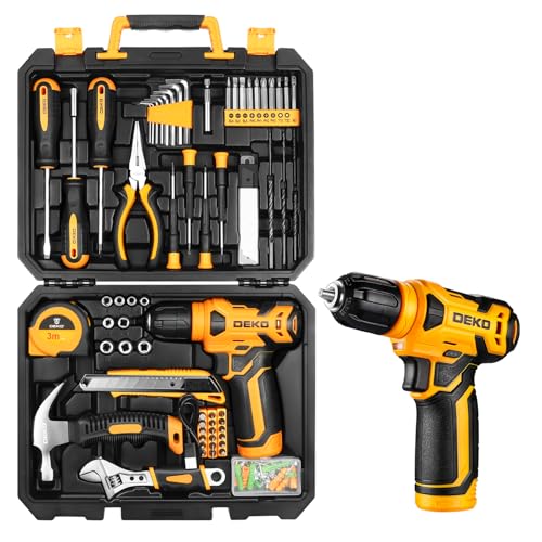 DEKO Caisse a Outil Avec Perceuse Visseuse Multifonction Sans Fil...