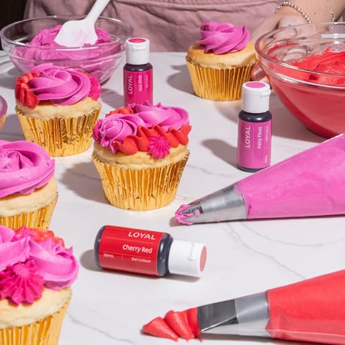 Image of Loyal Gel Food Coloring | Vibrant Color for Buttercream, Fondant, Royal Icing, Gum Paste, Marzipan and Cake Batter | Gel-Based Concentrated Food Dye - 20ml Cherry Red