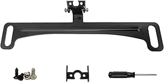 1 PC Car Rear View Camera License Plate Bracket, Universal Reverse Camera Metal Bracket, Dash Cam Rearrview Camera License Plate Bracket, Back Up Camera Accessories (Black)