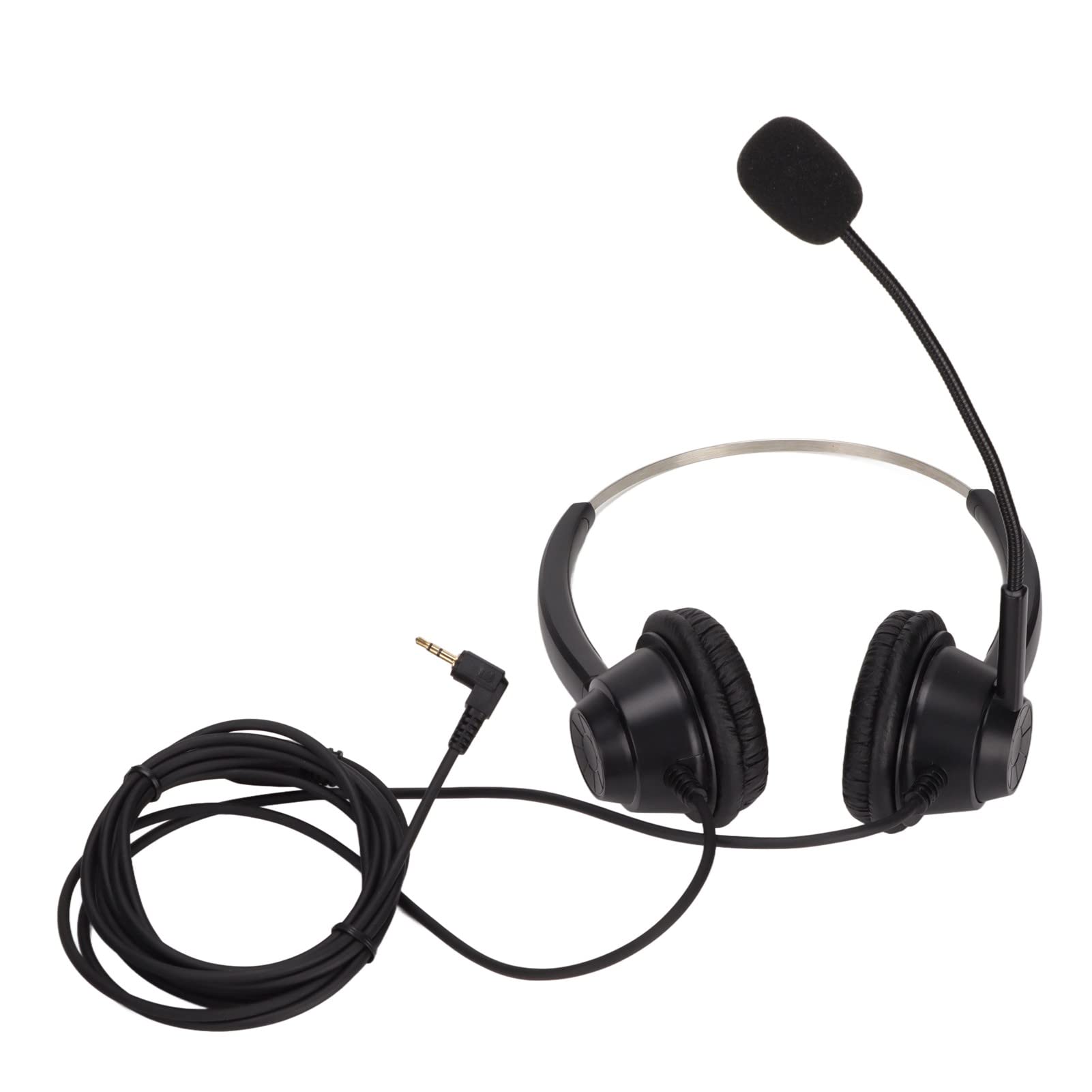 H360D 2.5 Phone Headset, Binaural Call Center Headph with HD Noise CMic, 2.5mm Plug for Customer Service confere PC Computer, Weight-picture-14