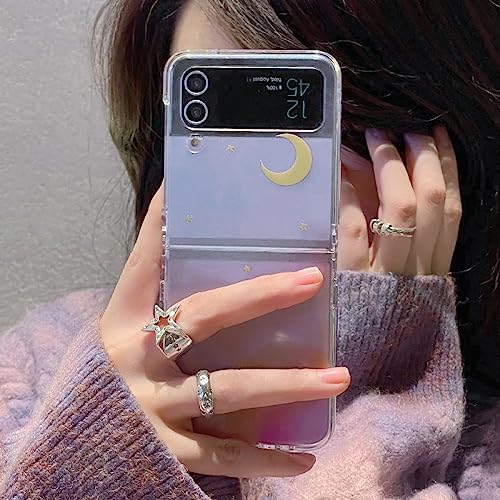 Coque rigide Samsung Z Flip 3 transparente anti-choc orange