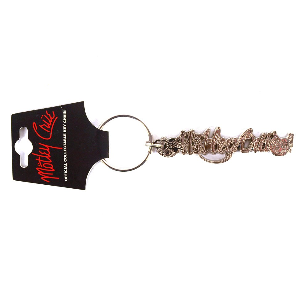 Motley Crue Keyring Keychain Classic Skull band Logo Official Silver