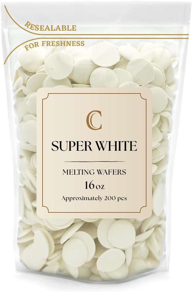 Merckens Chocolate Melting Wafers Bulk Bag Perfect For Dipping, Desserts, Baking And More (1 Pound, Super White)