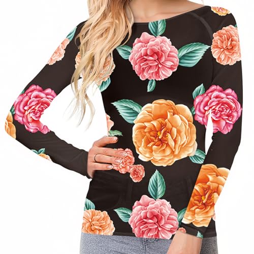 Image of Buauty Sheer Tops for Women,Mesh Fishnet Tops Plus Size,Stylish and Sensational Mesh Blouses for Fashion-Forward Ladies