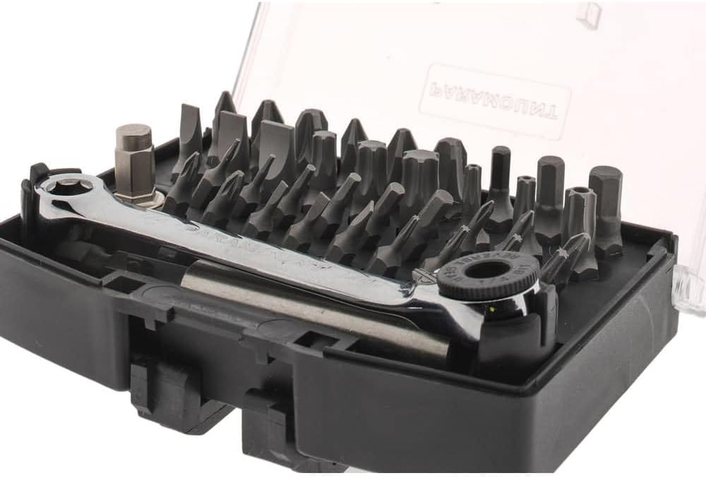 Paramount 39 Piece Ratchet Screwdriver & Bit Set: Phillips, Hex, Torx, and Posidrive