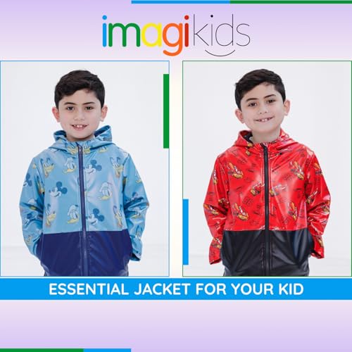 Disney Zip Up Waterproof Rain Jacket Toddler to Little Kid Sizes (3T - 7)3