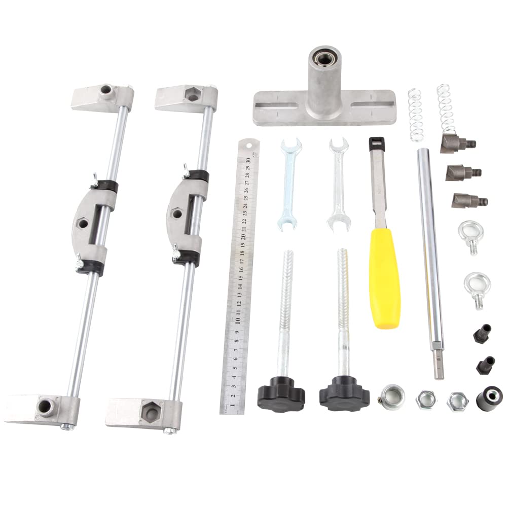 Kit de plantilla de cerradura de puerta JIG1 18mm 22mm 25mm Juego de mantenimiento de plantilla de ajuste de cerradura Juego de abertura de sierra de agujero Plantilla de mortaja para carpintería